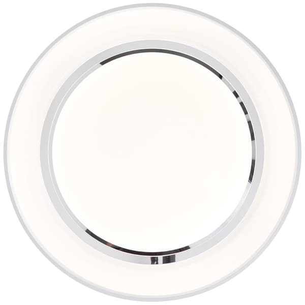 Brilliant Barty LED væg- og loftlampe 48cm hvid/krom, metal/plastik, 1x 30 W LED integreret, (lysstrøm: 2900lm, lysfarve: 3000-6500K)