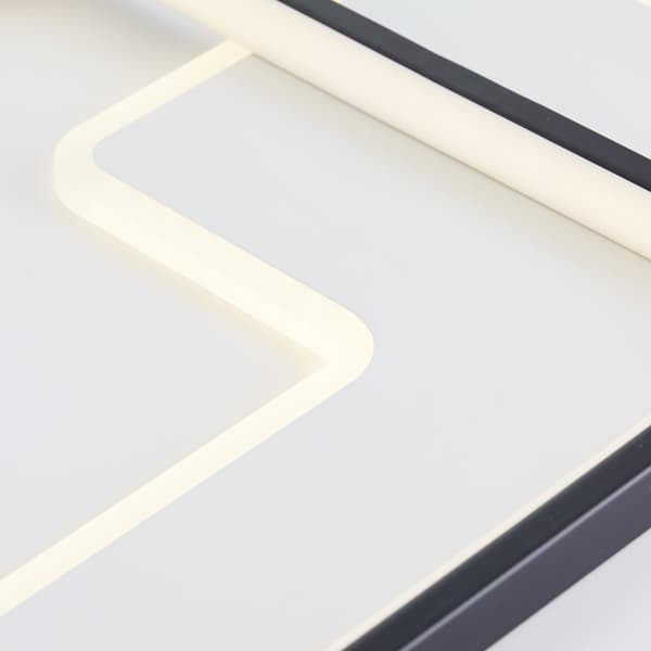Brilliant Barden LED-taklampa 90x60cm vit/svart, metall/plast, 1x 57,1 W LED integrerad, (ljusflöde: 7100lm, ljusfärg: 3000-6800K)