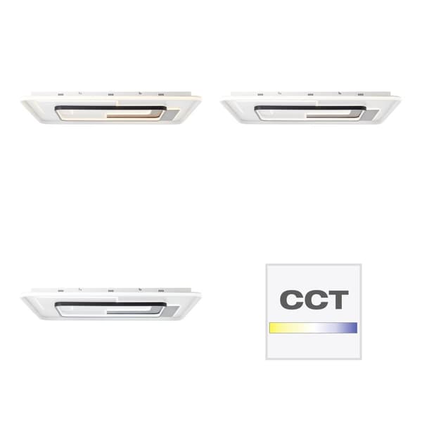 Brilliant Barden LED-taklampa 90x60cm vit/svart, metall/plast, 1x 57,1 W LED integrerad, (ljusflöde: 7100lm, ljusfärg: 3000-6800K)
