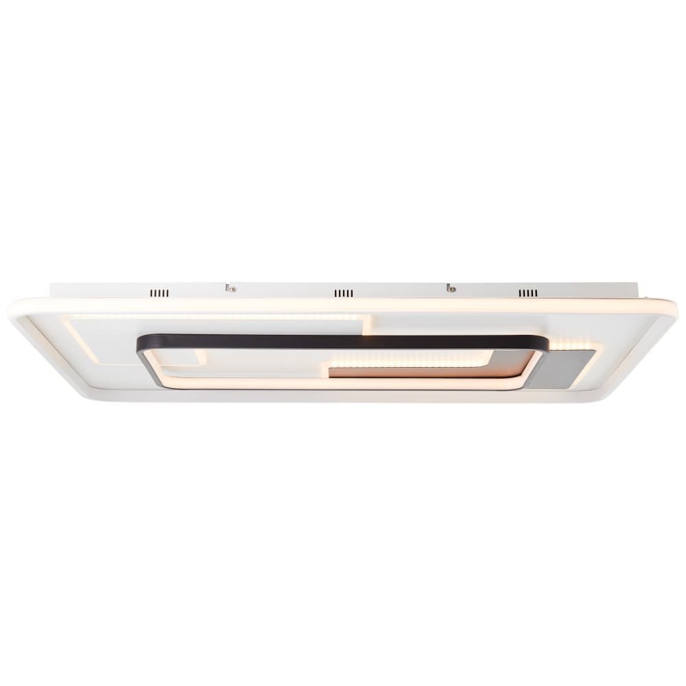 Brilliant Barden LED-taklampa 90x60cm vit/svart, metall/plast, 1x 57,1 W LED integrerad, (ljusflöde: 7100lm, ljusfärg: 3000-6800K)