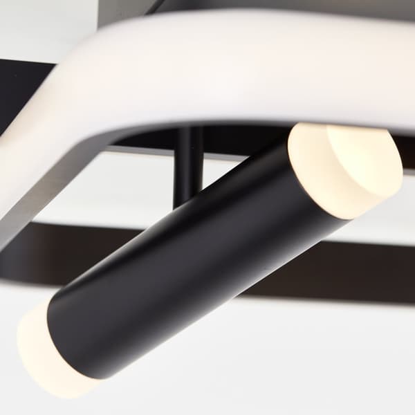 Brilliant Dalida LED kattovalaisin 66x45cm musta, metalli/muovi, 1x 54 W LED integroitu, (valovirta: 7600lm, valon väri: 3000-6500K)