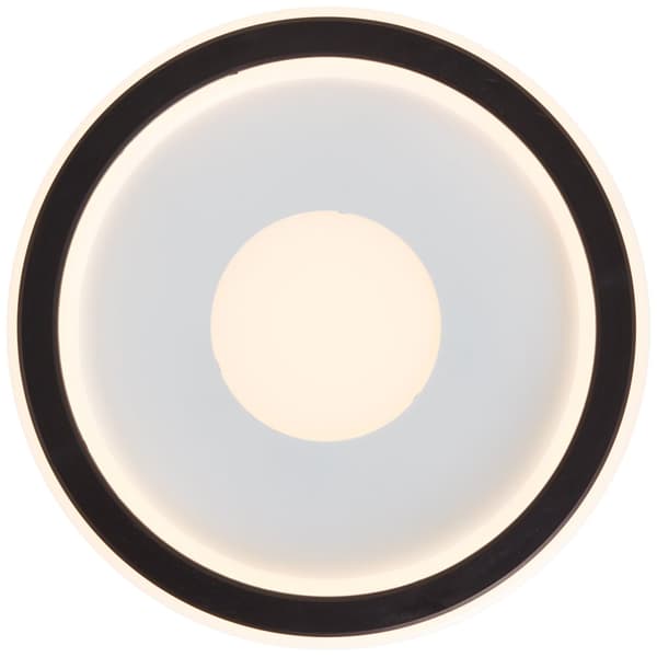 Brilliant Vegas LED-taklampa 25cm vit/svart, plast, 1x LED integrerad, 20 W, (ljusflöde: 2400lm, ljusfärg: 3000K)