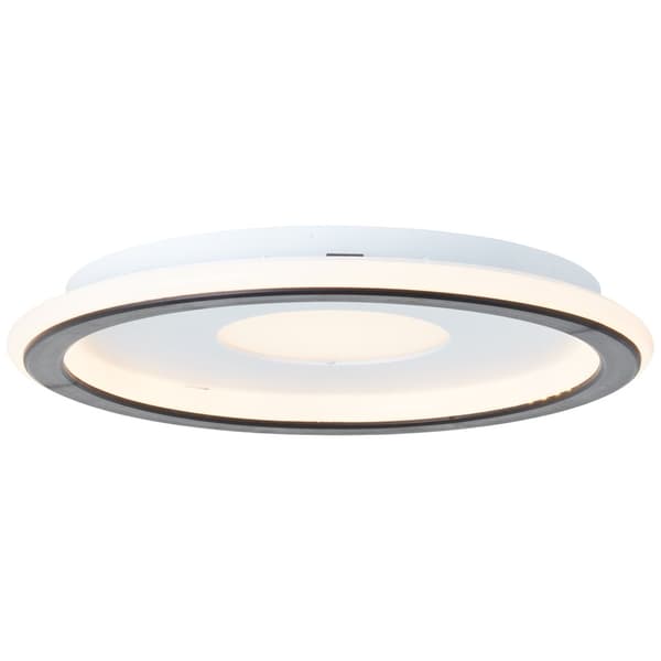 Brilliant Vegas LED-taklampa 25cm vit/svart, plast, 1x LED integrerad, 20 W, (ljusflöde: 2400lm, ljusfärg: 3000K)