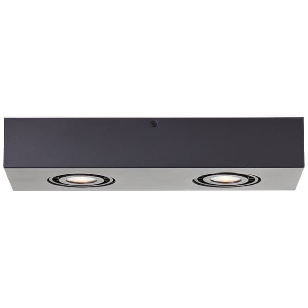 Brilliant Doro LED loftslampe 2-flammer sandsort, metal, 2x LED, GU10, 4,5 W, LED-reflektorlamper inkluderet (lysstrøm: 345lm, lysfarve: 3000K)