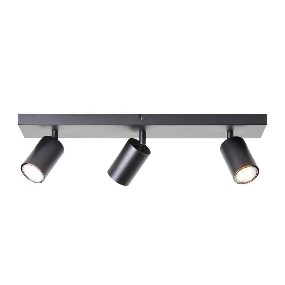 Brilliant Jello LED spot bar 3-lågor mattsvart, metall, 3x LED, GU10, 5 W, LED-reflektorlampor ingår (ljusflöde: 345lm, ljusfärg: 3000K)