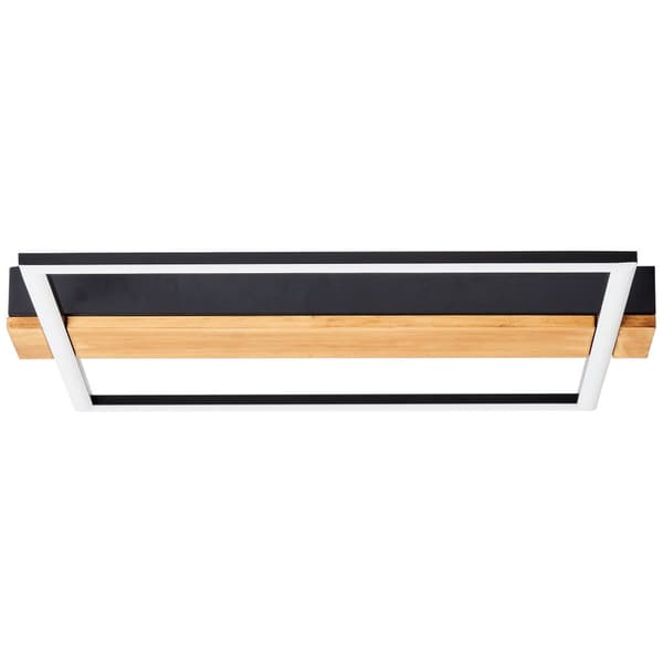 Brilliant Loneos LED kattovalaisin 45x40cm vaalea puu/musta, puu/metalli/muovi, 1x integroitu LED, 24 W, (valovirta: 3000lm, valon väri: 3000K)