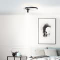 Miniatyrbillede 3 af 7: Brilliant Eunomia LED loftslampe 35x30cm 2-flammer sort/hvid, metal/plast, 1x LED integreret, 30 W, (lysstrøm: 2900lm, lysfarve: 3000K)