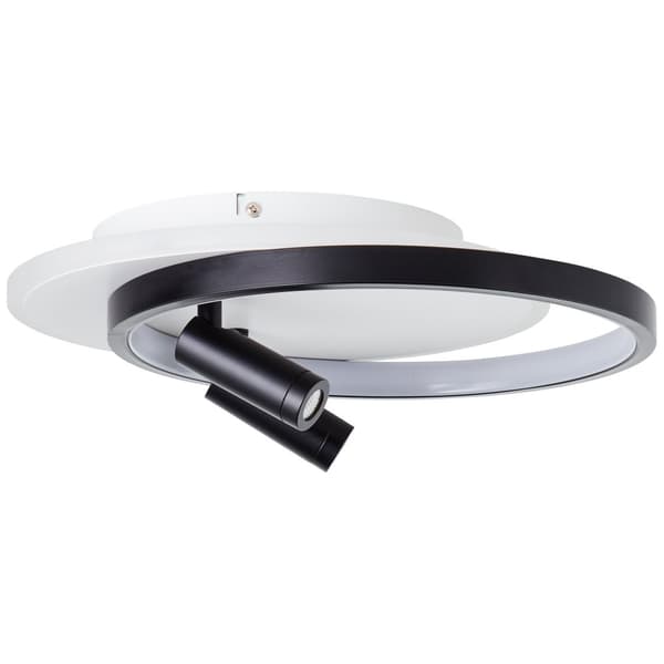 Brilliant Eunomia LED loftslampe 35x30cm 2-flammer sort/hvid, metal/plast, 1x LED integreret, 30 W, (lysstrøm: 2900lm, lysfarve: 3000K)