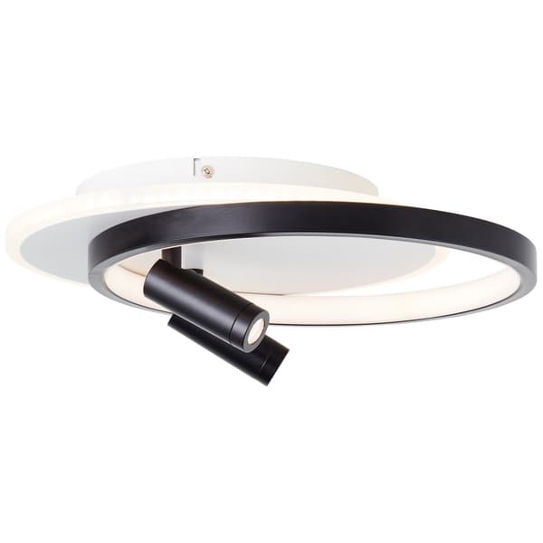 Brilliant Eunomia LED loftslampe 35x30cm 2-flammer sort/hvid, metal/plast, 1x LED integreret, 30 W, (lysstrøm: 2900lm, lysfarve: 3000K)