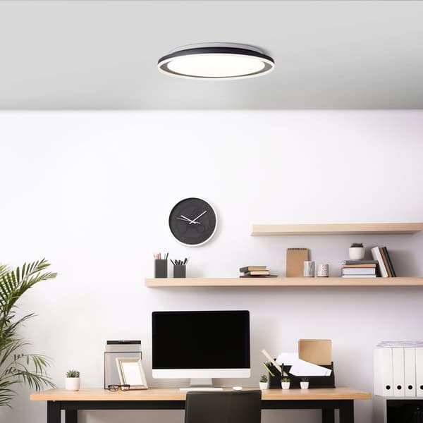 Brilliant Pederson LED kattovalaisin 55cm musta, metalli/muovi, 1x 60 W LED integroitu, (valovirta: 6600lm, valon väri: 3000-6500K)