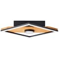 Pikkukuva 4 / 7: Brilliant Woodbridge LED kattovalaisin 25x25cm puu/musta, puu/metalli/muovi, 1x integroitu LED, 18 W, (valovirta: 1600lm, valon väri: 3000K)