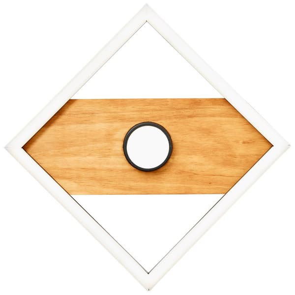 Brilliant Woodbridge LED kattovalaisin 25x25cm puu/musta, puu/metalli/muovi, 1x integroitu LED, 18 W, (valovirta: 1600lm, valon väri: 3000K)