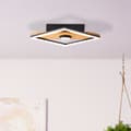 Pikkukuva 2 / 7: Brilliant Woodbridge LED kattovalaisin 25x25cm puu/musta, puu/metalli/muovi, 1x integroitu LED, 18 W, (valovirta: 1600lm, valon väri: 3000K)