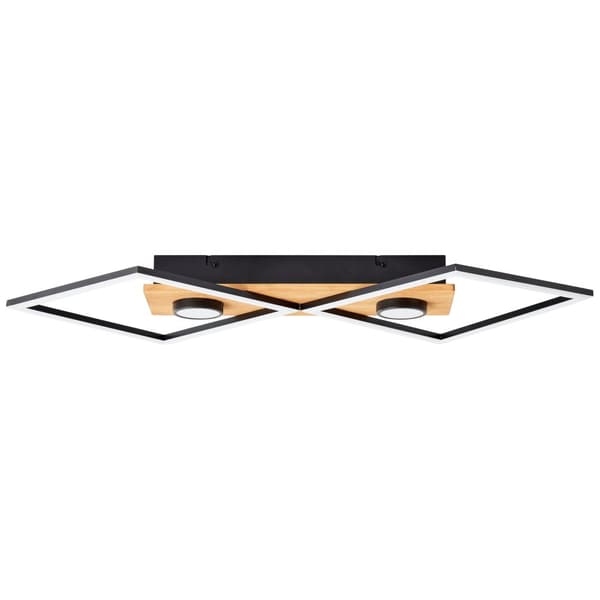 Brilliant Woodbridge LED loftslampe 70x35cm træ/sort, træ/metal/plast, 1x LED integreret, 32 W, (lysstrøm: 3100lm, lysfarve: 3000K)