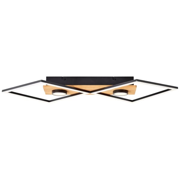 Brilliant Woodbridge LED loftslampe 70x35cm træ/sort, træ/metal/plast, 1x LED integreret, 32 W, (lysstrøm: 3100lm, lysfarve: 3000K)