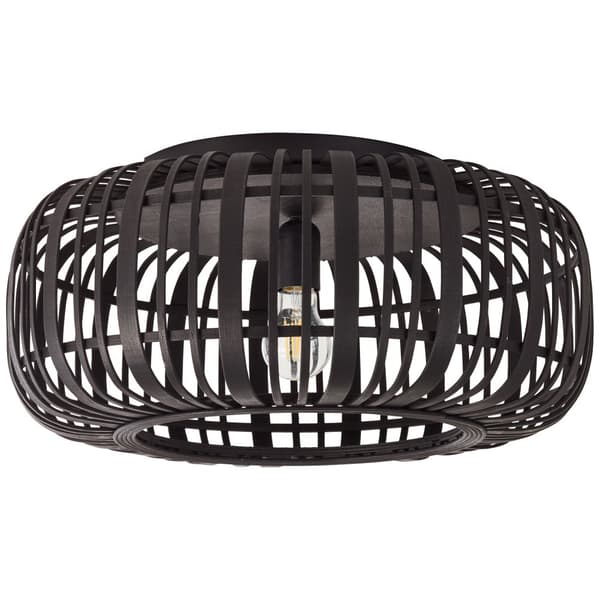 Brilliant Woodrow loftslampe 51 cm mørkt træ/sort, metal/bambus, 1x A60, E27, 60 W