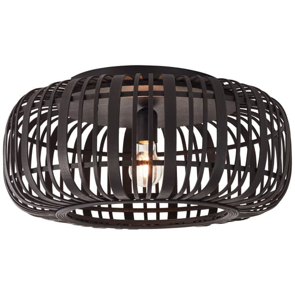 Brilliant Woodrow loftslampe 51 cm mørkt træ/sort, metal/bambus, 1x A60, E27, 60 W