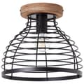 Miniatyrbild 3 av 4: Brilliant Avia taklampa 30cm svart/trä, metall/trä, 1x A60, , 52 W