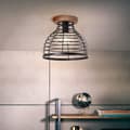 Miniatyrbild 2 av 4: Brilliant Avia taklampa 30cm svart/trä, metall/trä, 1x A60, , 52 W
