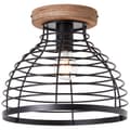 Miniatyrbild 1 av 4: Brilliant Avia taklampa 30cm svart/trä, metall/trä, 1x A60, , 52 W