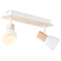 Miniatyrbillede 4 af 5: Brilliant Daintree spot bar 2-flammer hvid/naturlig, metal/træ, 2x D45, E14, 28 W