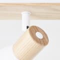Pikkukuva 3 / 6: Brilliant Daintree spotbar 3-liekki valkoinen/luonnollinen, metalli/puu, 3x D45, E14, 28 W
