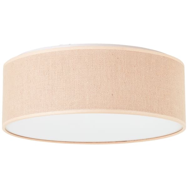 Brilliant Aniela taklampa 38cm vit/natur, metall/textil, 2x A60, E27, 40 W