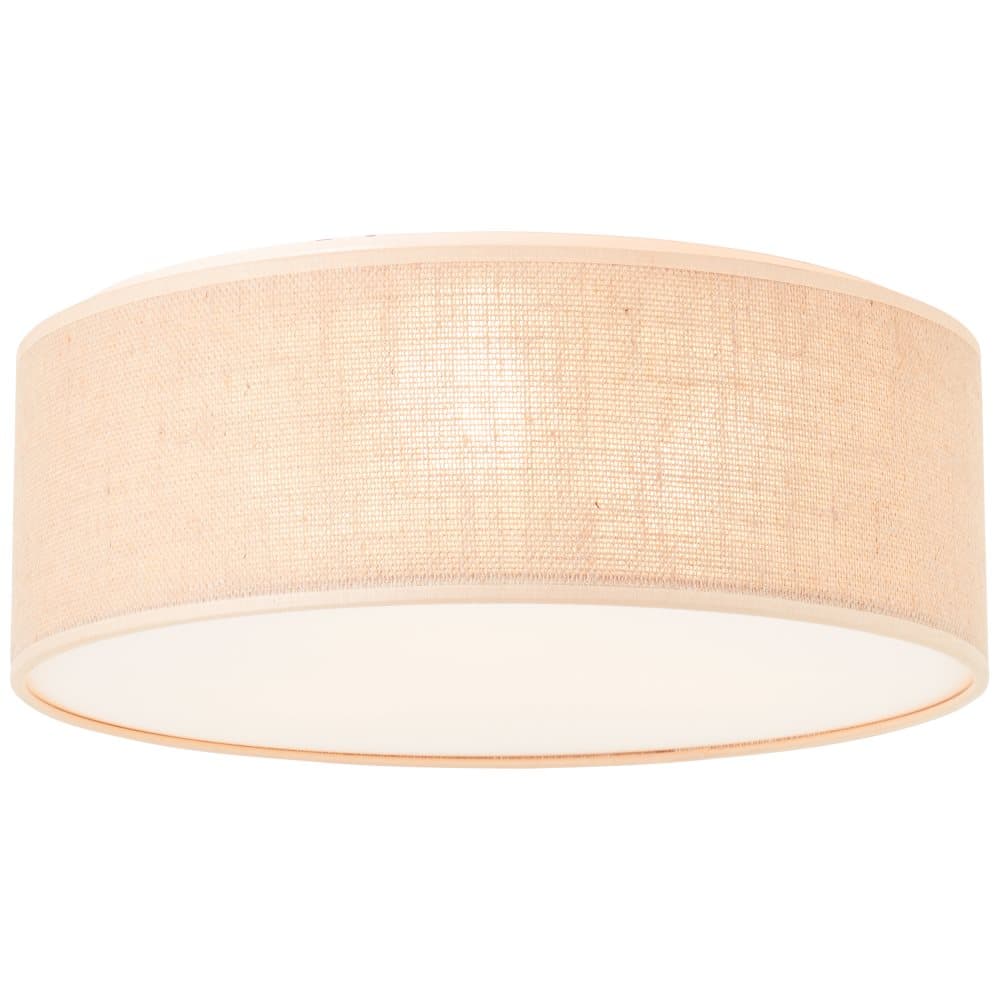 Brilliant Aniela taklampa 38cm vit/natur, metall/textil, 2x A60, E27, 40 W