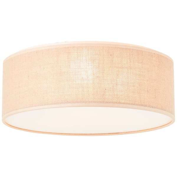 Brilliant Aniela taklampa 38cm vit/natur, metall/textil, 2x A60, E27, 40 W
