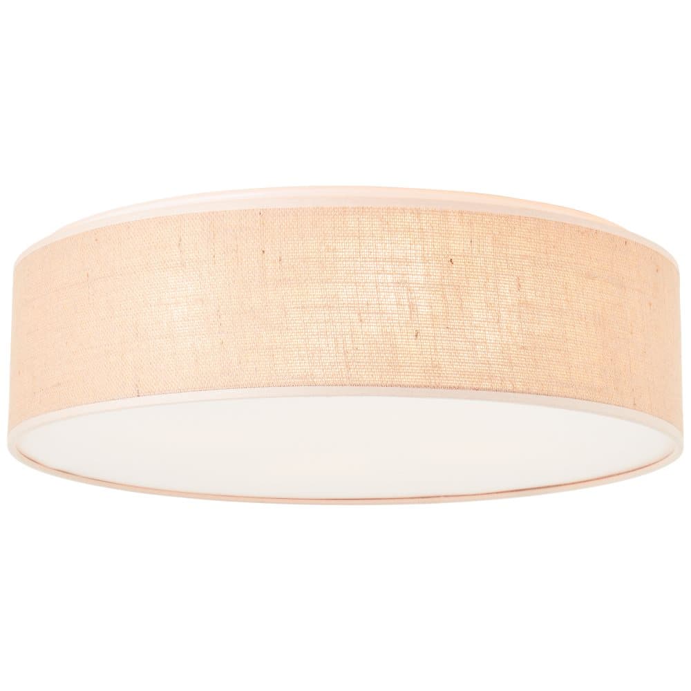 Brilliant Aniela taklampa 48cm vit/natur, metall/textil, 3x A60, E27, 40 W