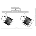 Miniatyrbild 5 av 5: Brilliant Bano spotlight 2-flamm matt svart, metall, 2x D45, E14, 40 W