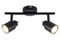 Miniatyrbillede 1 af 2: Brilliant Andres LED spotrør 2-flammer matsort, metal, 2x QPAR51, GU10, 10 W, LED-reflektorlamper inkluderet (lysstrøm: 345lm, lysfarve: 3000K)