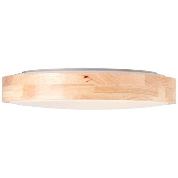 Brilliant Moreen LED loftslampe 34cm træ, træ/plastik/metal, 1x 14 W LED integreret, (lysstrøm: 1300lm, lysfarve: 3000-4500K)