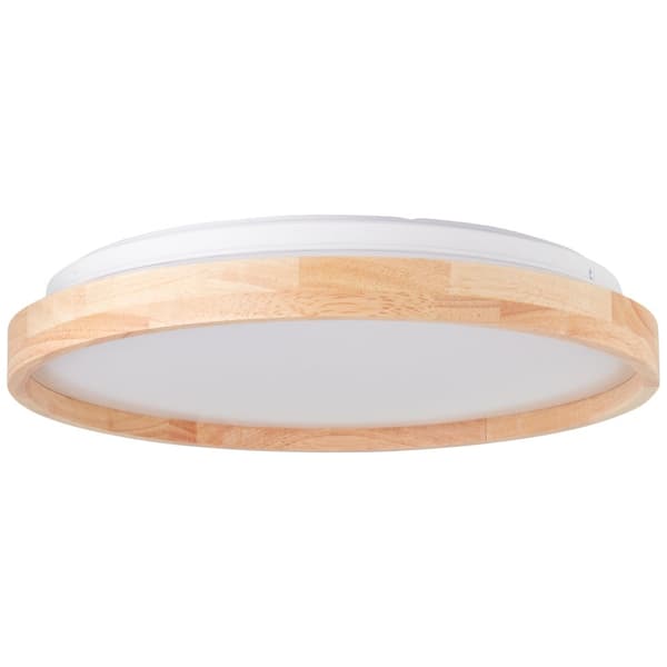 Brilliant Alson LED kattovalaisin 39cm vaalea puu/valkoinen, metalli/puu/muovi, 1x 26 W LED integroitu, (valovirta: 2500lm, valon väri: 3000-4500K)