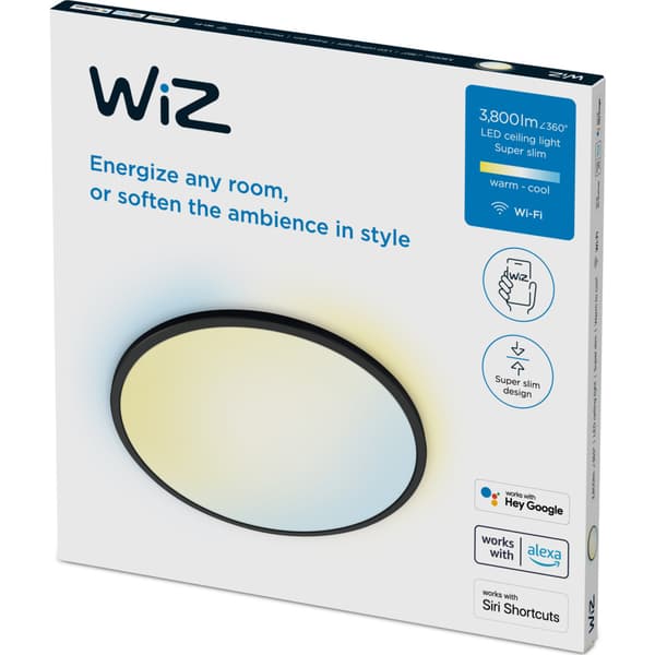 WiZ SuperSlim Taklampe 32W Sort