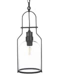 Miniatyrbild 6 av 8: Set med 2 Taklampor Svart Metall Glas 166 cm Retrostil Taklampa Kök Vardagsrum