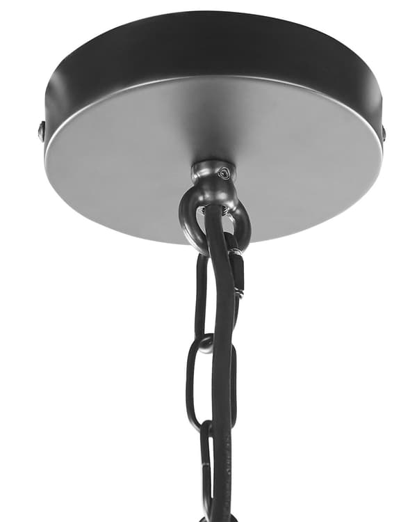Set med 2 Taklampor Svart Metall Glas 166 cm Retrostil Taklampa Kök Vardagsrum
