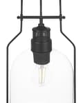 Miniatyrbild 8 av 8: Set med 2 Taklampor Svart Metall Glas 166 cm Retrostil Taklampa Kök Vardagsrum