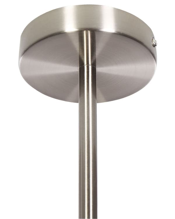 Taklampa Silver Stål och Glas 10 Ljus Modern Design Glamorös