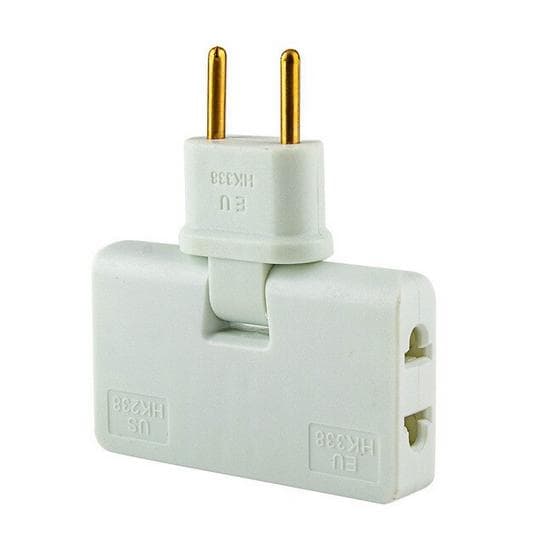 Roterbar Eu Plug Converter 3 In 1 180 graders förlängningsplugg Vit M
