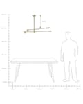Miniatyrbild 9 av 9: Pendellampa med 4 lampor Guld Metallram Minimalistisk Modernt Vardagsrum Sovrum