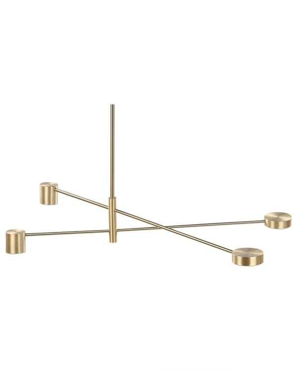 Pendellampa med 4 lampor Guld Metallram Minimalistisk Modernt Vardagsrum Sovrum