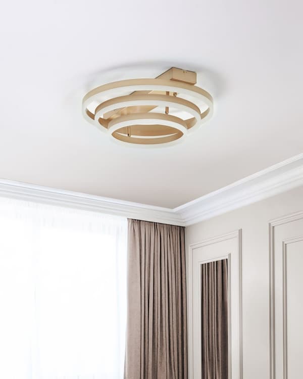 Taklampa Guld Aluminium Integrerade LED-lampor Rund Form Dekorativ Modern Glamourbelysning Vardagsrum Sovrum