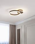 Miniatyrbild 2 av 9: LED Lampa Brun Aluminium Enkel Cirkelring Rund Form Glam Minimalistisk Vardagsrum Sovrum