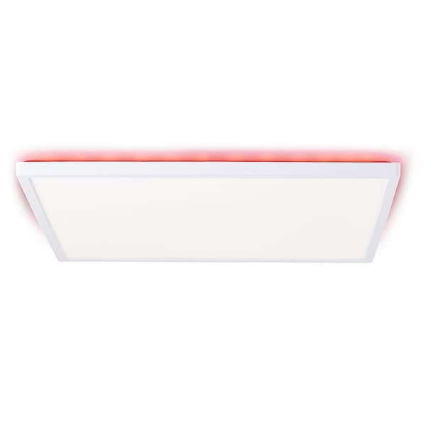 Brilliant Saltery LED utanpåliggande takpanel 42x42cm vit plast fjärrkontroll Internt dimbar via fjärrkontroll 22 W LED integrerad (ljusflöde: 2500lm,
