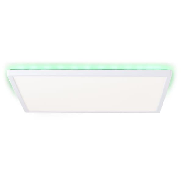 Brilliant Saltery LED utanpåliggande takpanel 42x42cm vit plast fjärrkontroll Internt dimbar via fjärrkontroll 22 W LED integrerad (ljusflöde: 2500lm,