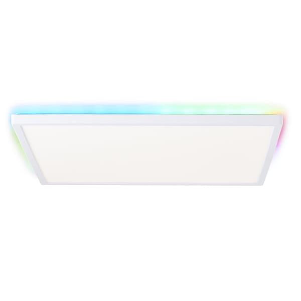 Brilliant Saltery LED utanpåliggande takpanel 42x42cm vit plast fjärrkontroll Internt dimbar via fjärrkontroll 22 W LED integrerad (ljusflöde: 2500lm,