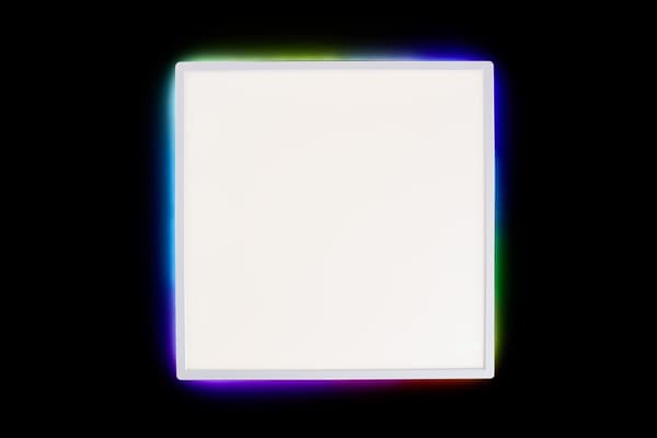 Brilliant Saltery LED utanpåliggande takpanel 42x42cm vit plast fjärrkontroll Internt dimbar via fjärrkontroll 22 W LED integrerad (ljusflöde: 2500lm,