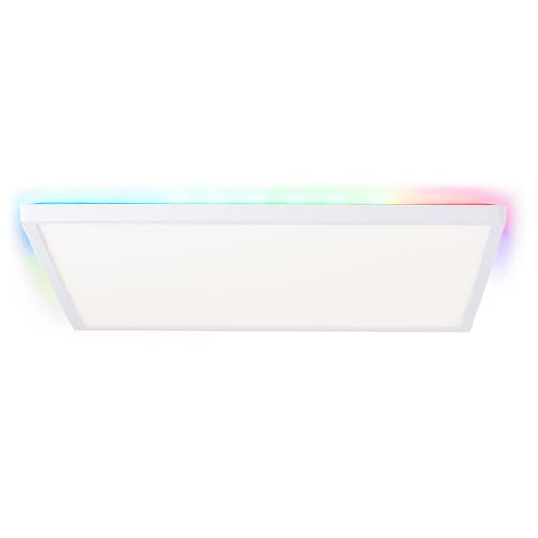 Brilliant Saltery LED utanpåliggande takpanel 42x42cm vit plast fjärrkontroll Internt dimbar via fjärrkontroll 22 W LED integrerad (ljusflöde: 2500lm,