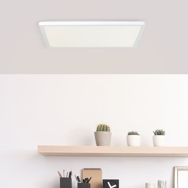 BRE-Light Milton LED utanpåliggande takpanel 42x42cm vit plast   24 W LED integrerad (ljusflöde: 3200lm, ljusfärg: 4000K)